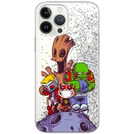 Etui i futerały do telefonów - Etui płynny brokat do Apple IPHONE 14 PRO Marvel: Strażnicy Galaktyki 017 oryginalne i oficjalnie licencjonowane, Srebrny - miniaturka - grafika 1