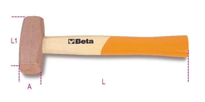 Beta Tools Młotek specjalistyczny rączka drewniana 1kg 280mm 1385/1000