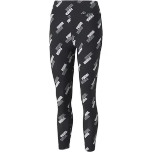 Legginsy damskie Puma POWER AOP HIGH WAIST 7/8 czarne 58954501-S - Legginsy - miniaturka - grafika 1