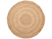Dywany - Beliani Dywan z juty okrągły 140 cm beżowy ERENCE - miniaturka - grafika 1