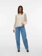 Bluzki damskie - Vero Moda Bluzka w kolorze kremowym - miniaturka - grafika 1
