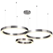 Lampy sufitowe - Lampa wisząca CIRCLE LED nikiel na 1 podsufitce ST-8848-60+60+80 nickel Step Into Design - miniaturka - grafika 1