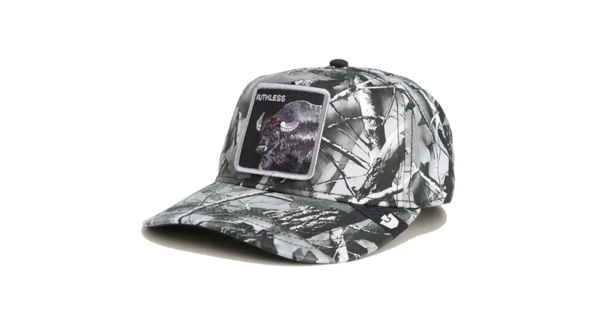 Goorin Bros Zakrzywiona Czapka Kamuflaż Snapback Buffalo Ruthless Camo Nienasycone Camo The Farm