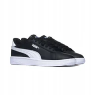 Buty trekkingowe dziecięce - Młodzieżowe skórzane sneakersy Smash 3.0 PUMA Black White - miniaturka - grafika 1