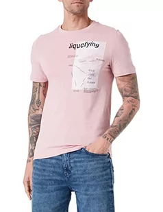 s.Oliver Męski t-shirt z krótkim rękawem, różowy, L, Rosa, L - Koszulki męskie - miniaturka - grafika 1