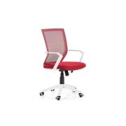 Fotele i krzesła biurowe - Beliani Krzesło biurowe Relief Czerwony 62754 - miniaturka - grafika 1