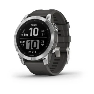 Garmin Garmin Fenix 7 srebrny z grafitowym paskiem - Smartwatch - miniaturka - grafika 1