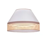 Lampy sufitowe - Duolla - Lampa sufitowa AVIGNON 1xE27/15W/230V śr. 50 cm biały/rattan - miniaturka - grafika 1