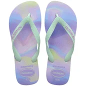 Klapki i japonki damskie - Havaianas Top Fashion, klapki damskie, Fioletowy Fantasy, 4.5/5 UK - miniaturka - grafika 1