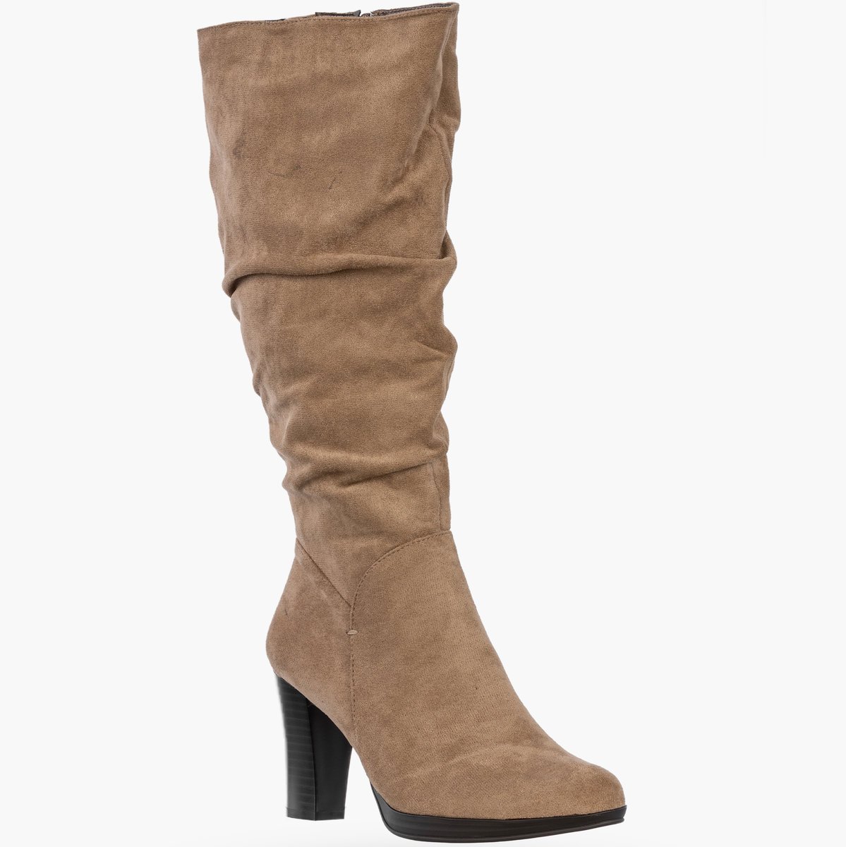 Kozaki Damskie Buty Na Słupku Eleganckie Ocieplane Stylowe Beżowe Jezzi Brązowy 38