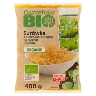 Carrefour Bio Surówka z marchwią kurkumą i pieprzem Cayenne 400 g - Konserwy i dania rybne - miniaturka - grafika 1