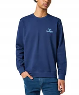 Bluzy męskie - Bluza Wrangler SMALL LOGO CREW 112355064 Navy M - miniaturka - grafika 1