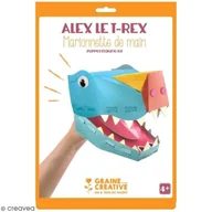 Maskotki i pluszaki - Kartonowy zestaw pacynek - Dinozaur T-rex - Dziecko - Mieszany - Niebieski - miniaturka - grafika 1