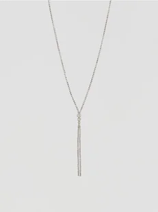 Reserved - Naszyjnik z kryształkami - srebrny - Moda i Uroda OUTLET - miniaturka - grafika 1