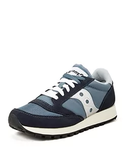 Sneakersy damskie - Saucony Jazz oryginalne sneakersy męskie w stylu vintage, niebieski - Blau Blue Navy Silver 4-39 eu - grafika 1