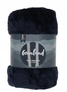 Gruby, puszysty koc 200x220 cm granatowy GRENLAND VII - Koce - miniaturka - grafika 1