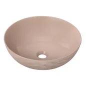 Umywalki - Uptrend Arya umywalka 42x42 cm nablatowa okrągła macchiato połysk UP4010-2-B16 - miniaturka - grafika 1