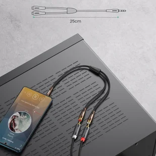 Ugreen kabel przewód audio 3,5 mm mini jack - 2xRCA (żeńskie) 25 cm czarny (AV194 50129) - Kable USB - miniaturka - grafika 5