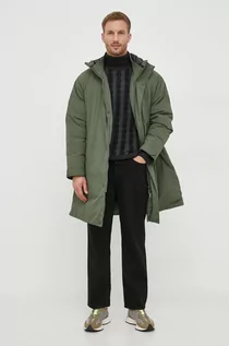 Kurtki męskie - Calvin Klein kurtka puchowa męska kolor zielony zimowa - grafika 1