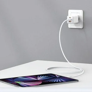 USAMS Ład. siec. 2xUSB-C+1xUSB 65W (only head) GaN PD3.0 +QC3.0 Fast Charging czarny/black Sandru Series CC180TC01 (US-CC180) - Ładowarki do telefonów - miniaturka - grafika 20