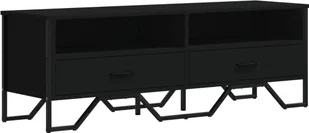 vidaXL Szafka pod TV czarna 122x34x41 cm materiał drewnopochodny - Szafki RTV - miniaturka - grafika 1