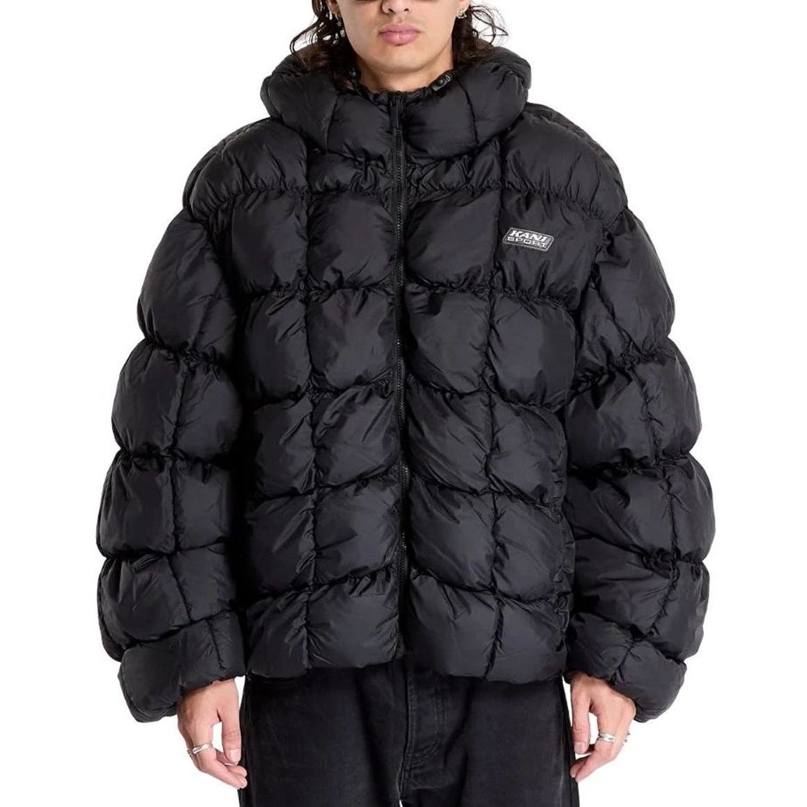 Karl Kani kurtka zimowa męska Sport Patch Square Quilted Puffer Jacket 60760019 L czarny