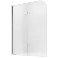 Parawany nawannowe - Parawan nawannowy MEXEN Felix, 2-skrzydłowy, srebrny, 100x140 cm - miniaturka - grafika 1