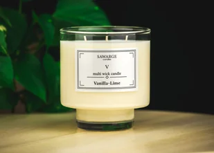 Świeca Zapachowa Sojowa No5 / Wanilia Limonka 450g/50h/Sawarge Candles - Świece - miniaturka - grafika 1