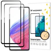 Szkła hartowane na telefon - Wozinsky 2x Full Glue Tempered Glass szkło hartowane Samsung Galaxy A54 5G 9H na cały ekran z czarną ramką - miniaturka - grafika 1