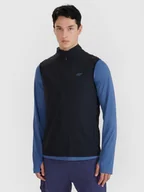 Kurtki i kamizelki sportowe męskie - Męski bezrękawnik do biegania 4F 4FWSS25TVJAM248 - czarny - miniaturka - grafika 1