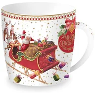 Ozdoby bożonarodzeniowe - KUBEK PORCELANOWY Christmas Memories: Święty Mikołaj w saniach z prezentami - miniaturka - grafika 1
