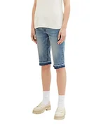 Spodenki damskie - TOM TAILOR Damskie 1036859 bermudy dżinsowe szorty, 10142-Light Stone Blue Denim, 27, 10142 - Light Stone Blue Denim - miniaturka - grafika 1