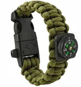 Pasmanteria - kufer-pasmanteria.pl BRANSOLETKA SURVIVAL Z AKCESORIAMI i KOMPASEM 5DFA-82877 - miniaturka - grafika 1