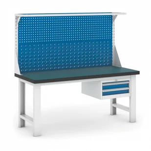 B2B Partner Stół warsztatowy GB z panelem i kontenerem szufladowym, 1800 mm 469137 - Stoły warsztatowe - miniaturka - grafika 1