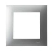 Klawisze i ramki - Ospel Ramka  pojedyncza OSPEL SZAFIR - srebro - miniaturka - grafika 1