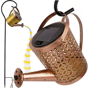 Lampa Solarna Ogrodowa LED Wbijana Dekoracyjna Ozdoba + Czujnik Konewka - Lampy ogrodowe - miniaturka - grafika 1