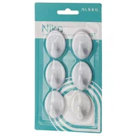 Wieszaki łazienkowe - Wieszaki samoprzylepne NIKO 26257 białe 6 sztuk - miniaturka - grafika 1