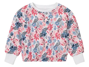 lupilu® Bluza dresowa dziewczęca z bawełną (98/104, Biały) - Swetry dla dziewczynek - miniaturka - grafika 1