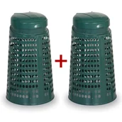 Kosze na śmieci - B2B Partner Plastikowy kosz na śmieci na odpadki na worki 120L - 1+1 GRATIS 777034 - miniaturka - grafika 1