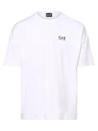 Koszulki męskie - EA7 Emporio Armani - T-shirt męski, biały - miniaturka - grafika 1
