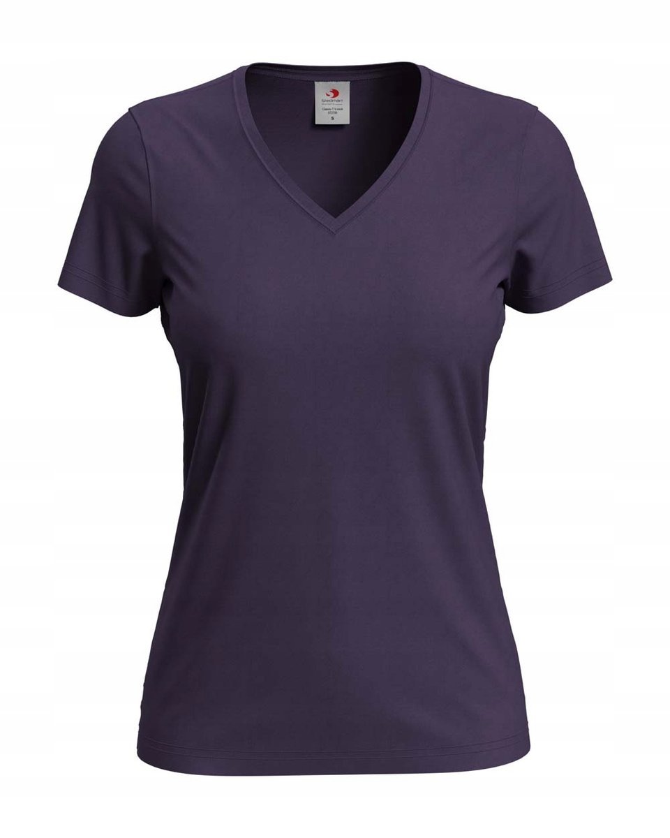 Koszulka damska T-shirt damski Stedman V-neck ST2700 Deep Berry S