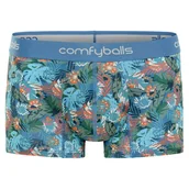 Majtki męskie - COMFYBALLS Bokserki do biegania REGULAR PERFORMANCE blue jungle - miniaturka - grafika 1