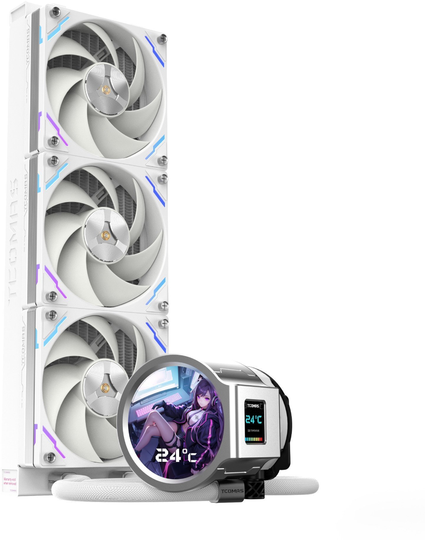 Chłodzenie wodne Tcomas LX800 PRO 360 Białe