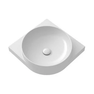 Ravak Yard 450 C umywalka 45x45 cm ścienna do konsoli biała XJX01245000 - Umywalki - miniaturka - grafika 1