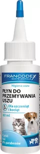 Francodex Płyn do uszu dla kociąt i szczeniąt 60ml [FR179136] 13251 - Suplementy i witaminy dla psów - miniaturka - grafika 1