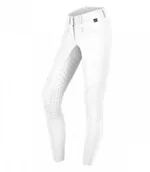 Bryczesy - Waldhausen Bryczesy damskie z wysokim stanem Hella High Waist Silikon ELT - white - miniaturka - grafika 1