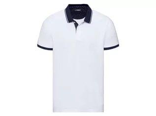 Koszulki męskie - LIVERGY LIVERGY Koszulka polo męska Slim Fit z piki (M (48/50), Biały) 4055334522281 - grafika 1