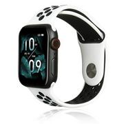 Paski - Beline pasek Apple Watch Sport Silicone 42/44/45/49mm biało-czarny white/black - miniaturka - grafika 1