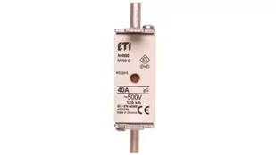 Eti-Polam Wkładka bezpiecznikowa KOMBI NH00C 40A gG/gL 500V WT-00C 004181210 004181210 - Bezpieczniki elektryczne - miniaturka - grafika 1