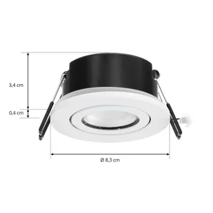 Arcchio LED downlight Eliar okrągły biały CCT obrotowy - Oprawy, klosze i abażury - miniaturka - grafika 3
